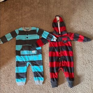 Set of 2 Fleece onesies